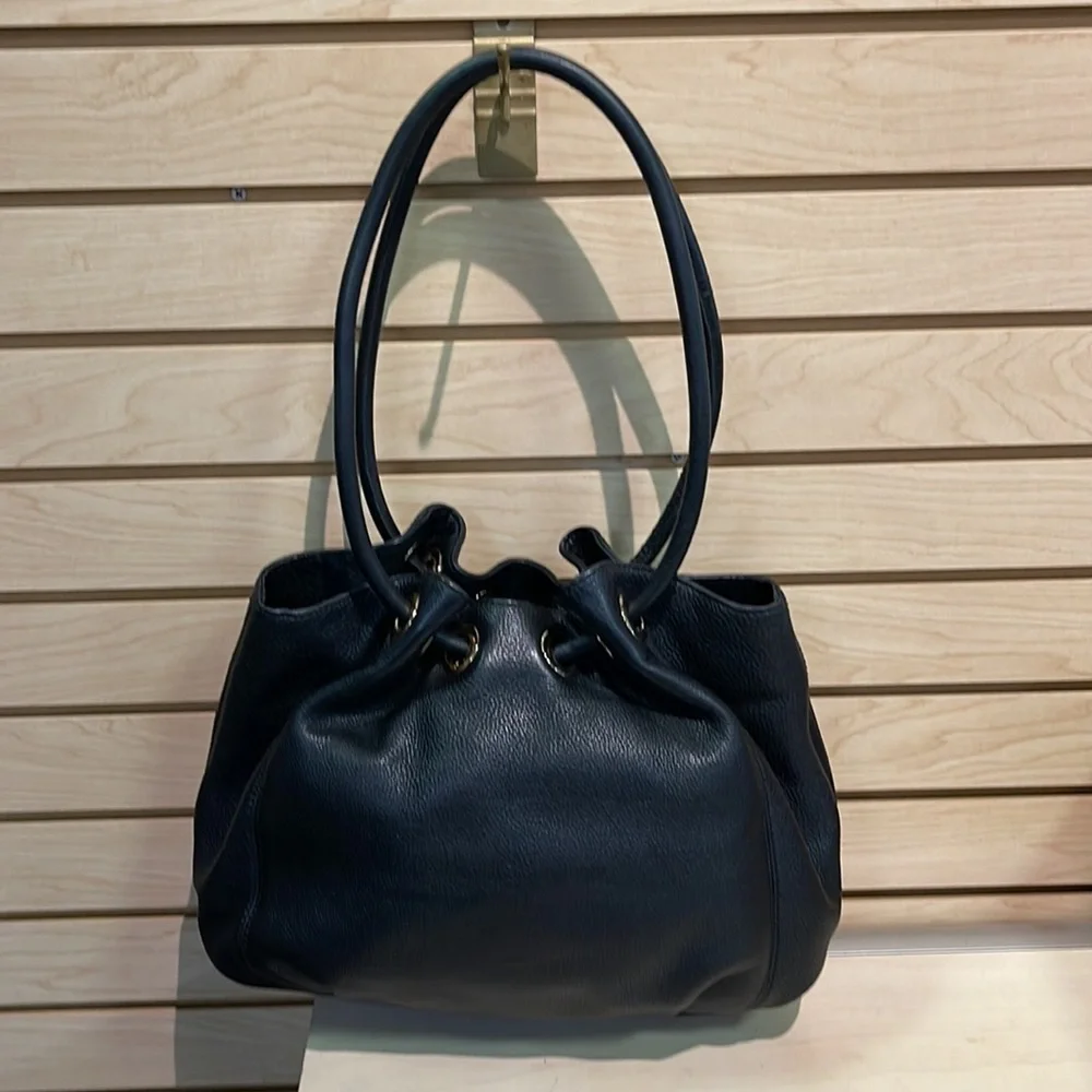 Women’s Michael Kors Black Pebble Grain Leather Shoulder Bag